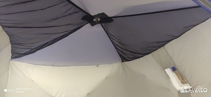 Палатка для зимней рыбалки с печкой бу