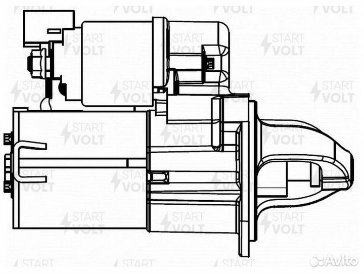Стартер для а/м hyundai solaris (10) /kia rio (11)