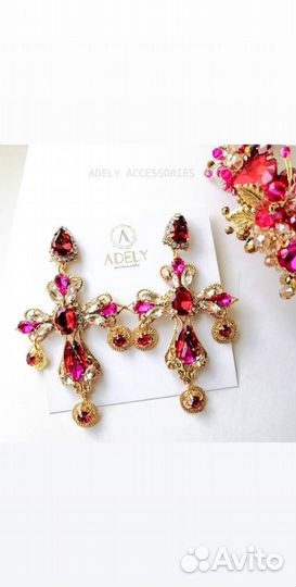 Комплект ободок и серьги