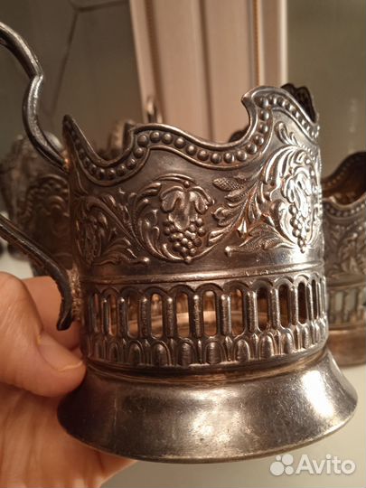 Подстаканники Космос мельхиор СССР