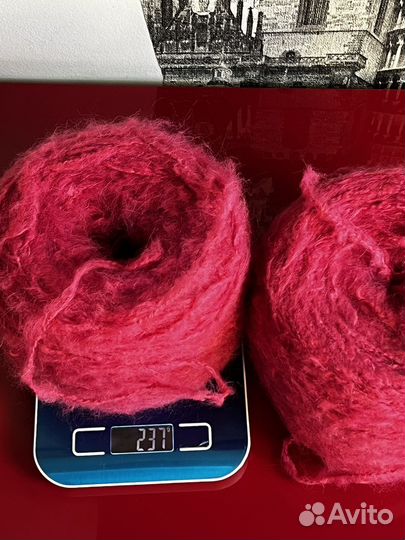 Пряжа softone серый/фуксия