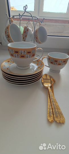 Японский фарфоровый сервиз yamasen+ чайные ложки