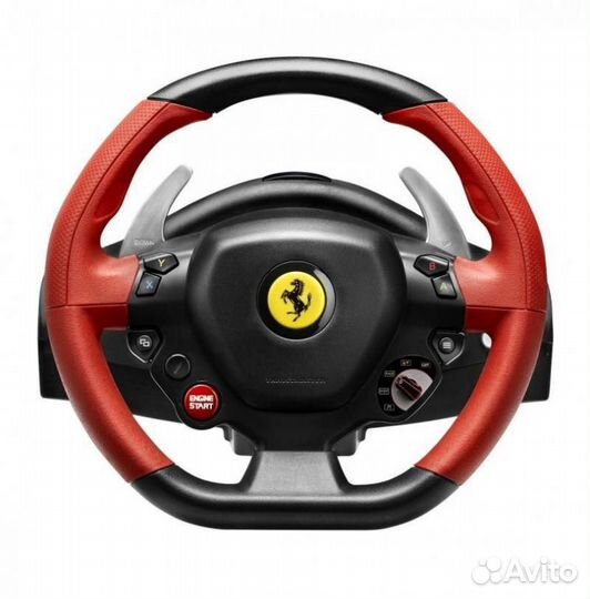 Руль ThrustMaster Ferarri 458 12кноп. (с педалями) черный/красный