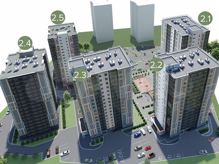 2-к. квартира, 61 м², 14/17 эт.