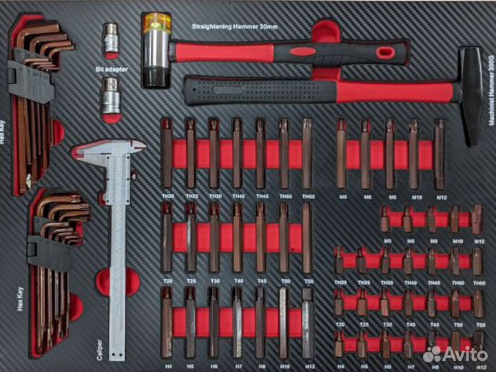 Тележка инструментальная 7 ящиков, 334 предмета