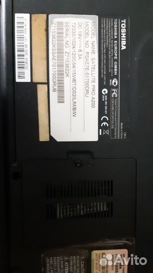 Ноутбук toshiba