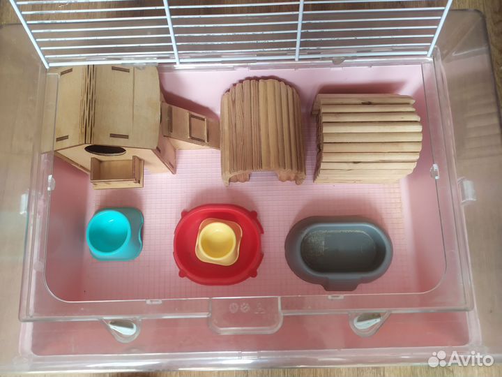 Клетка для хомяков с домиками