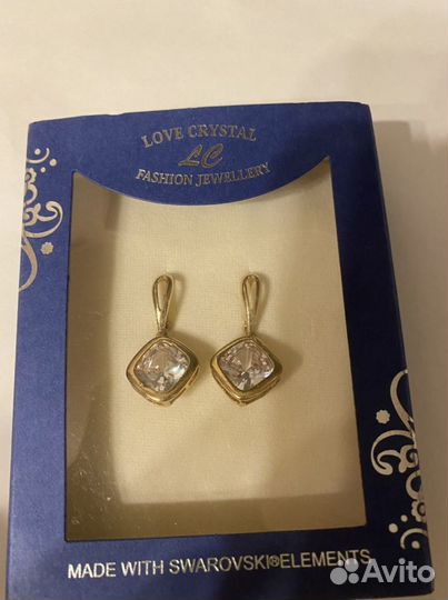 Серьги кристаллы swarovski
