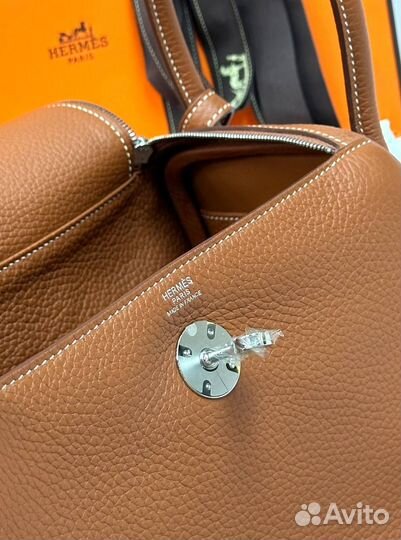 Сумка для женщин Hermes Lindy 26 коричневая кожа