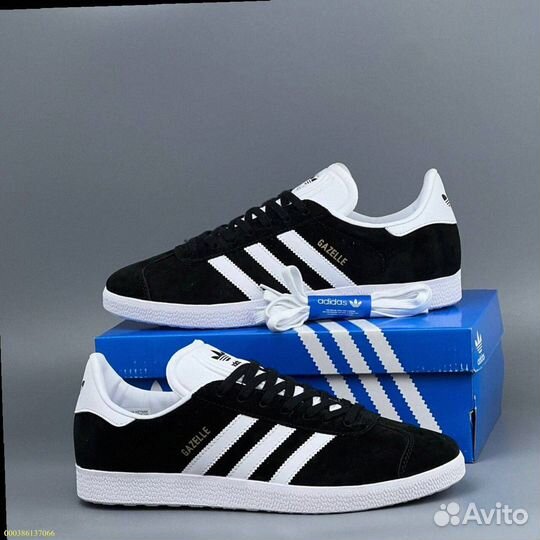 Кроссовки Adidas Gazelle Black (Арт.96483)