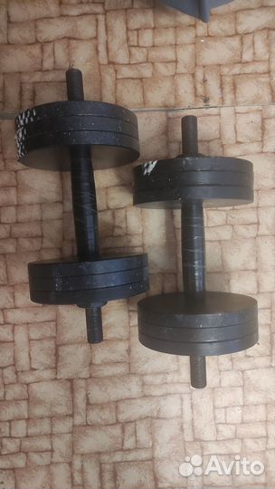 Гантели разборные, примерный вес - 12кг