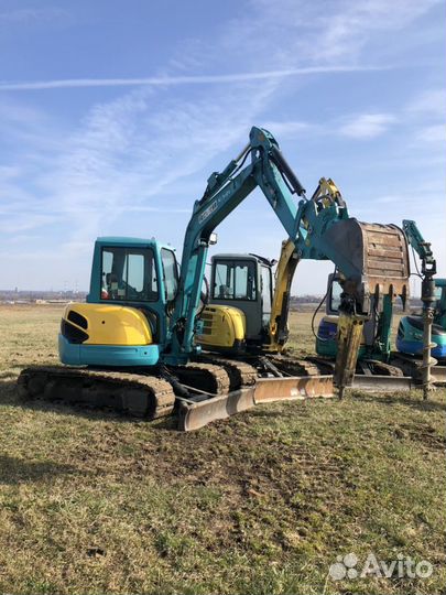 Аренда мини экскаватора kubota U40S с молотом