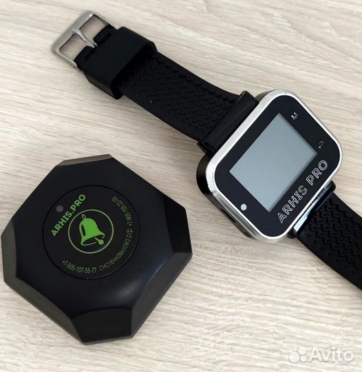 Кнопка вызова официанта модель Бургер с часами