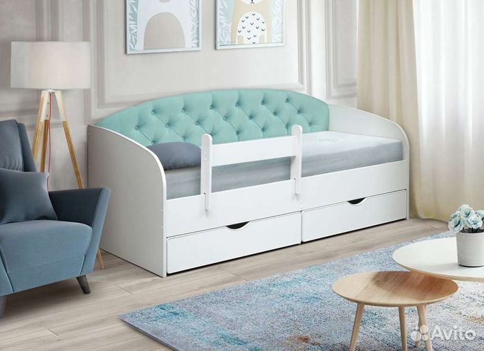 Кровать для малыша диван съёмный борт лдсп