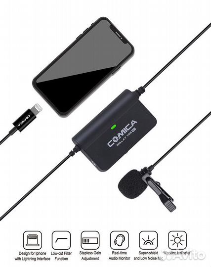 Петличный микрофон Comica CVM-SIG.LAV V05 MI iPhon