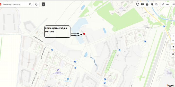 Свободного назначения, 58.25 м²