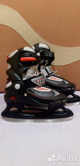 Коньки хоккейные детские, раздвижные, размер 30-33