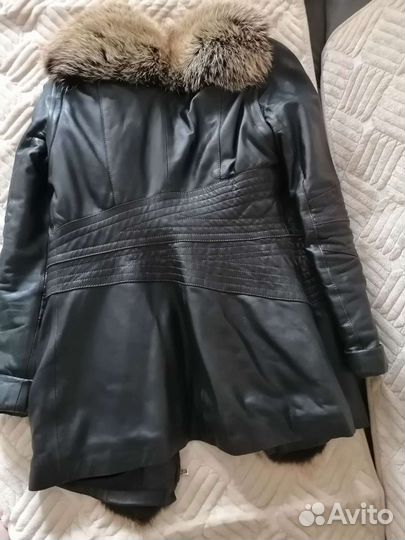 Кожаная куртка с мехом