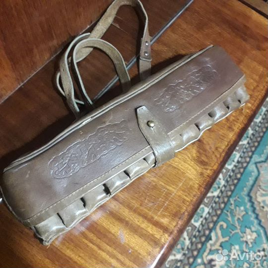 Патронташ кожаный