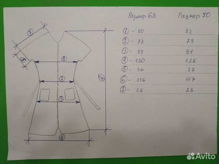 Халат женский новый,большого размера 68-70,хлопок