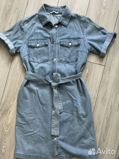 Платье джинсовое 46