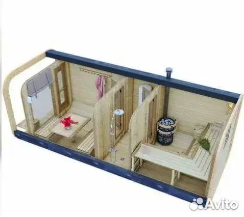 Баня бочка квадро