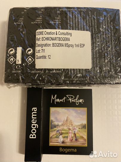 Семплы пробники monart parfums bogema