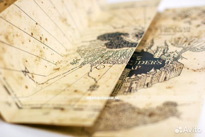 Большая карта Мародеров 160 см Гарри Поттер