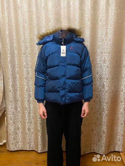 Пуховик supreme x Jordan рефлектив