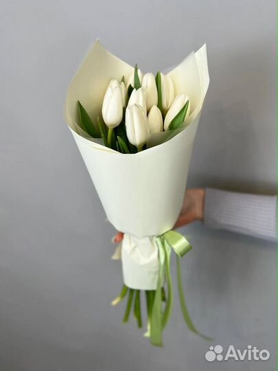 Тюльпаны Белые Букет Цветов с доставкой