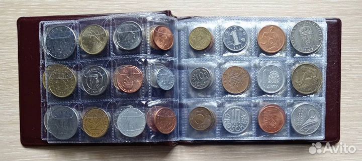 Иностранные монеты 96 шт в альбоме