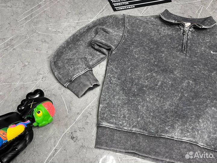 Кофта Полузамок Nike серая