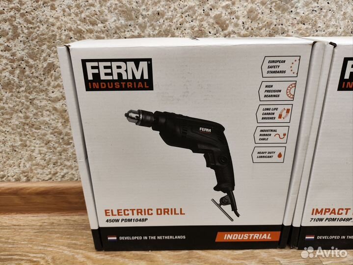 Новые ударные-безударные Дрели Ferm 450-710-850W