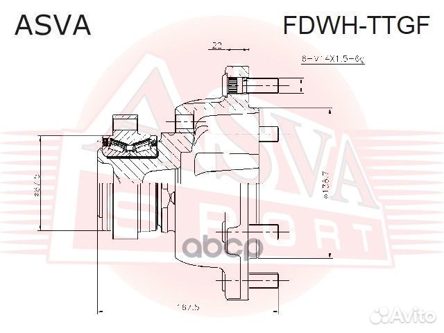 Ступица колеса перед прав/лев fdwh-ttgf asva