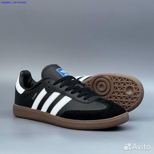 Кроссовки Adidas Samba Black (Арт.17652)