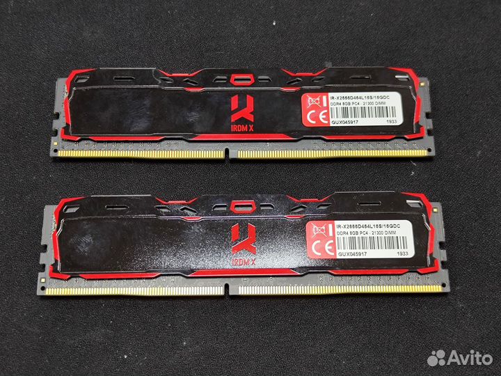 Озу goodram DDR4 16Gb (2x8Gb) Iridium X Black