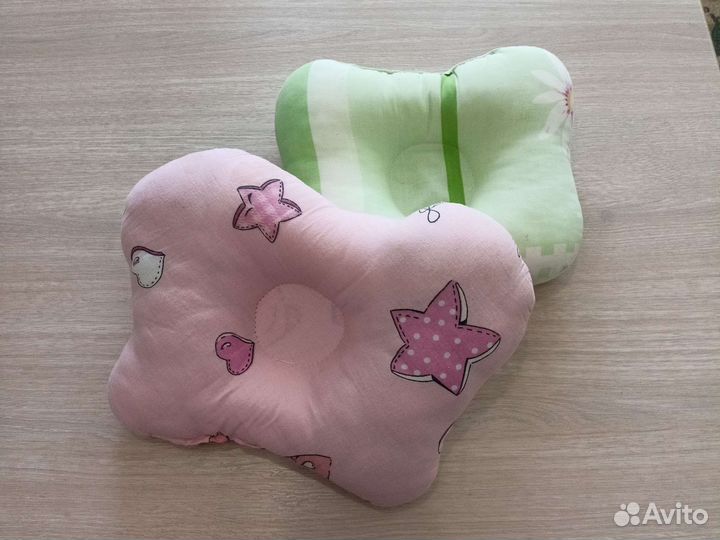Подушка анатомическая для новорожденных две штуки