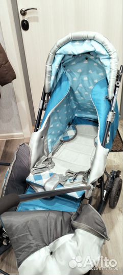 Детские санки коляска с колесами бу