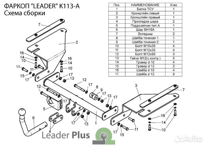 Фаркоп Киа Рио 1