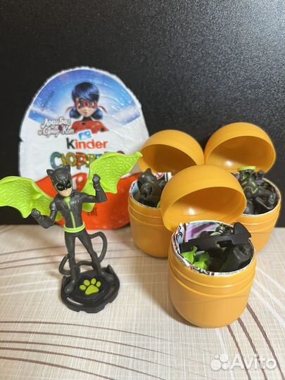Игрушки из киндера ледибаг и Супер-кот