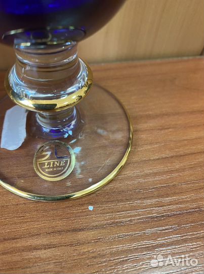 Бокалы фужеры Итали золото 24 К ручная работа