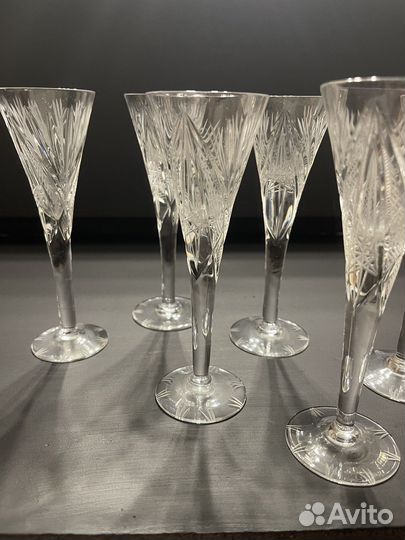 Рюмки богемское стекло