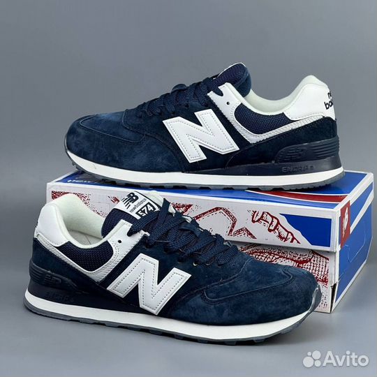 Синие кроссовки New Balance 574