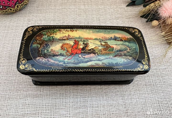 Шкатулка генерал Топтыгин Мстера Громов винтаж