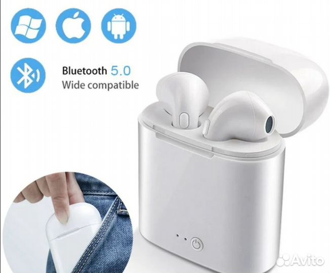 Наушники Новые Беспроводные Bluetooth i7S TWS