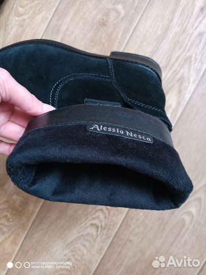 Замшевые полусапожки 39 р-р