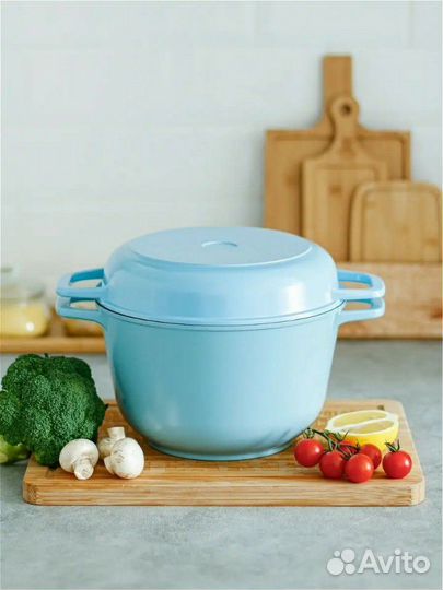 Казан 5 литров алюминий, крышка сковорода