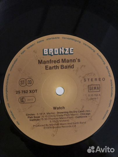 Manfred Mann's Earth Band – Watch, 1st press, Mint