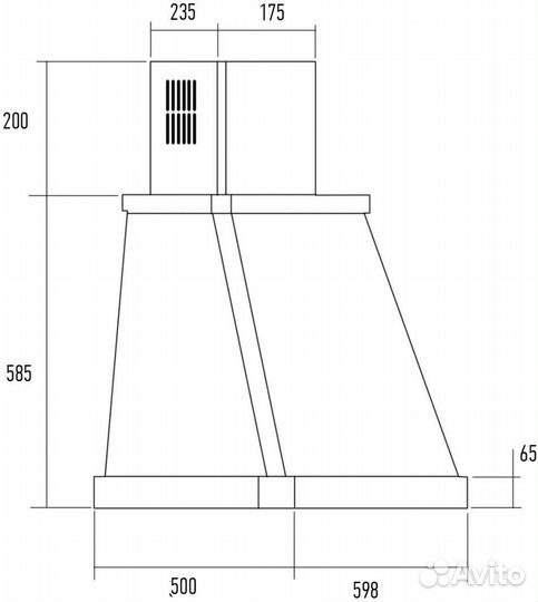 Вытяжка купольная Kuppersberg T 669 C Bronze, беже