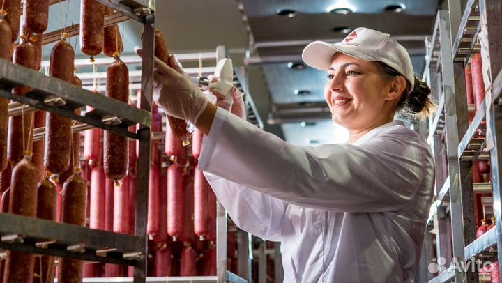 Разнорабочий вахтовым методом на завод колбасы